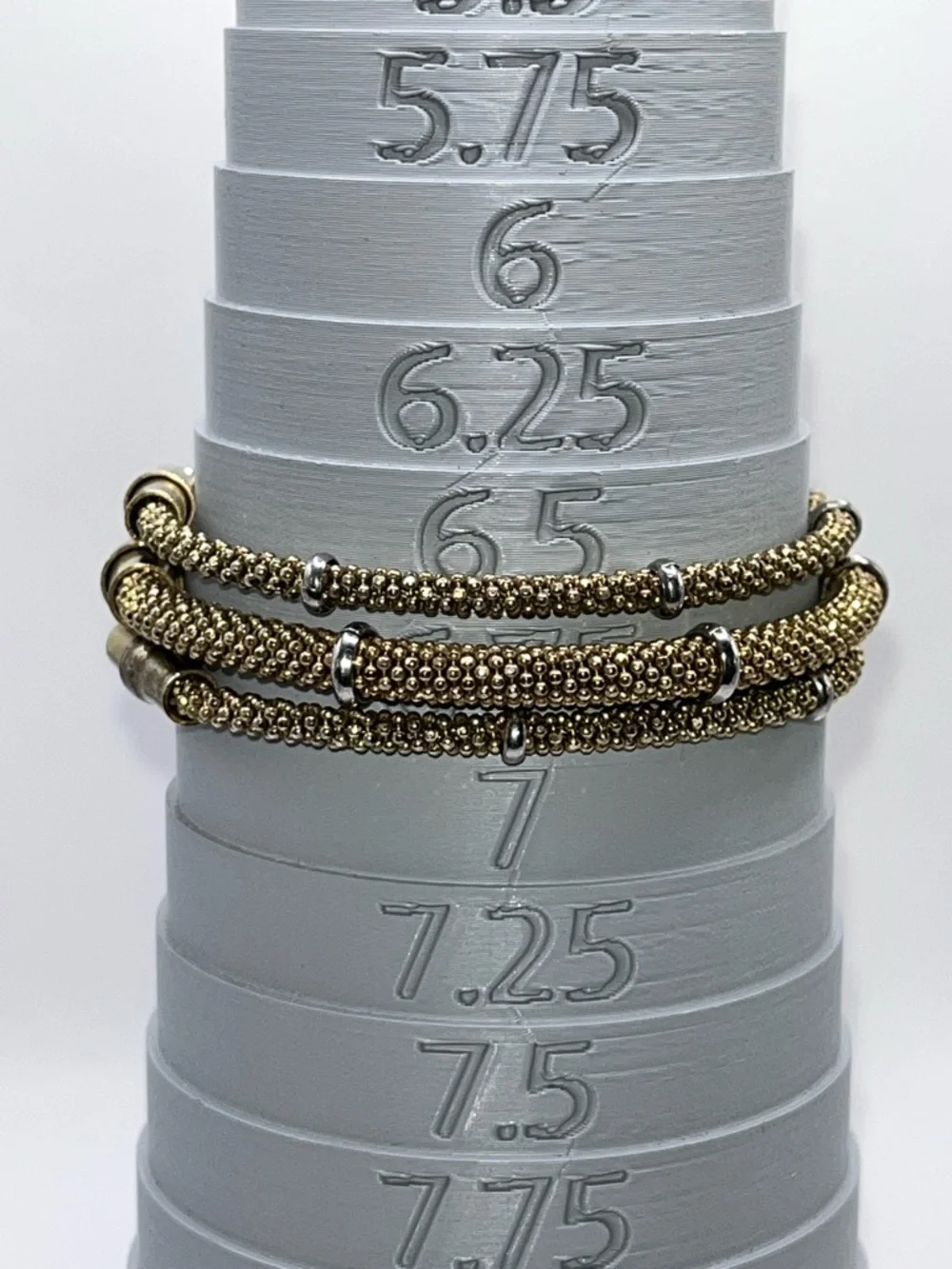 Gold Mesh Tube Bangle Bracelet 925 Italy - Picture 5 of 11